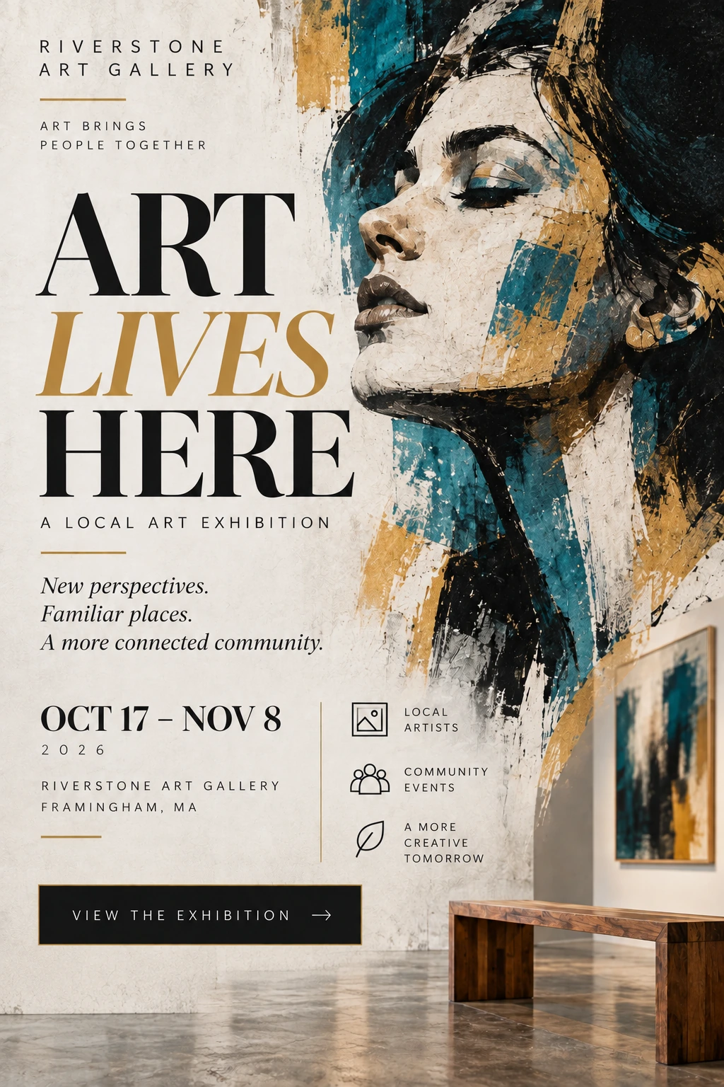 Art Lives Here gallery exhibition poster