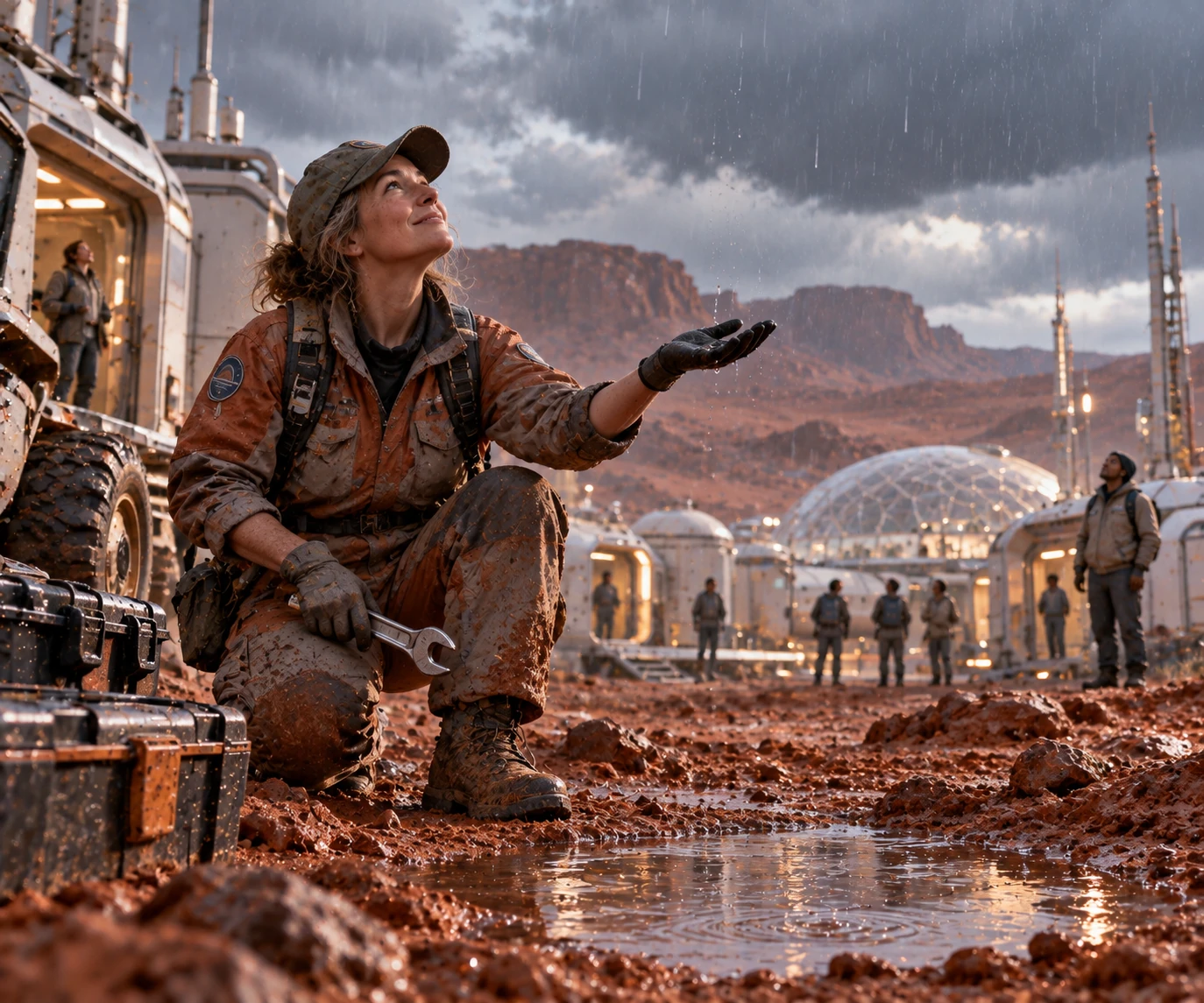 First Rain on Mars