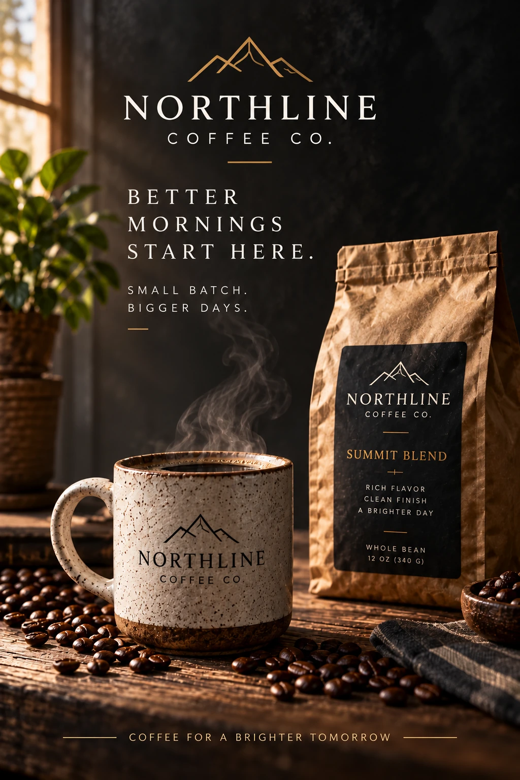 Northline Coffee Summit Blend campaign ad